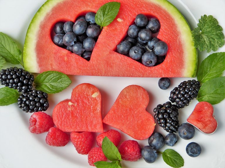 a plate of fruit