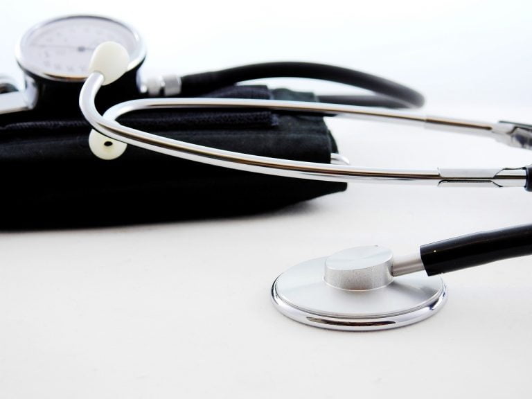 close-up of a stethoscope