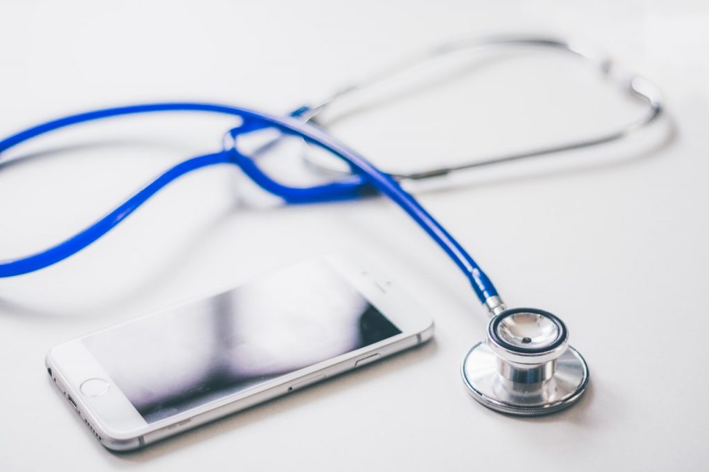 close-up of a stethoscope and a stethoscope