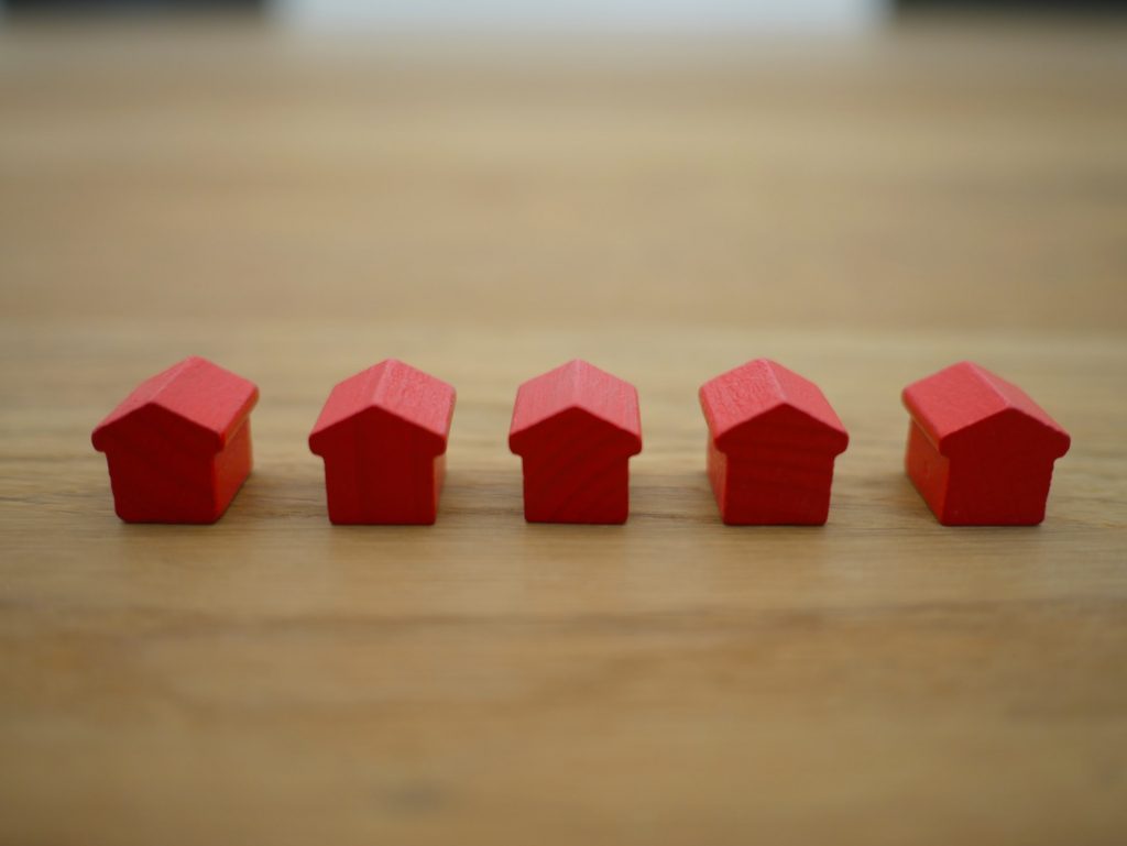 a group of red cubes