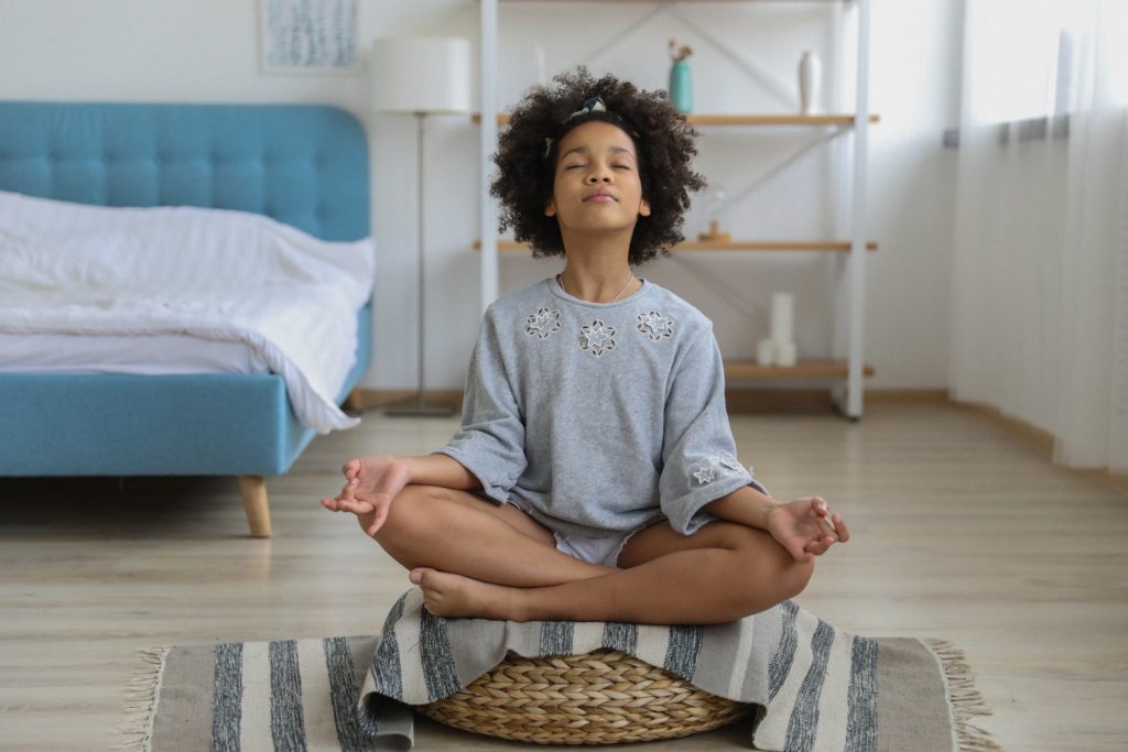 a person sitting on the floor