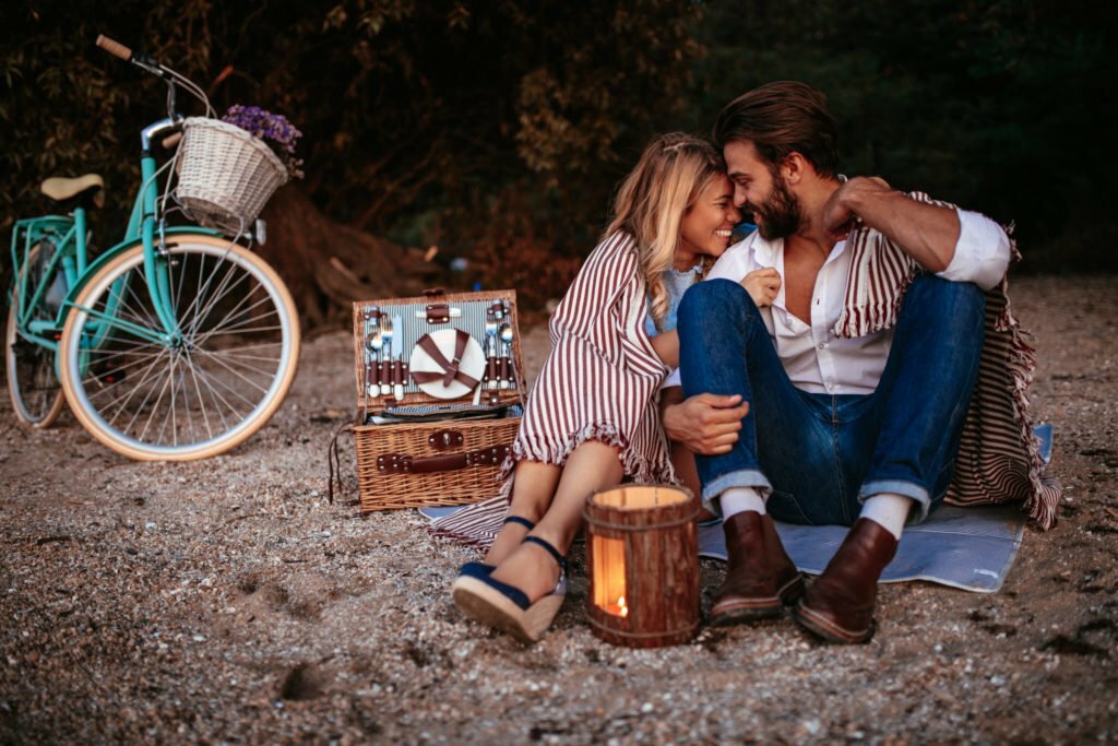 a group of people kissing