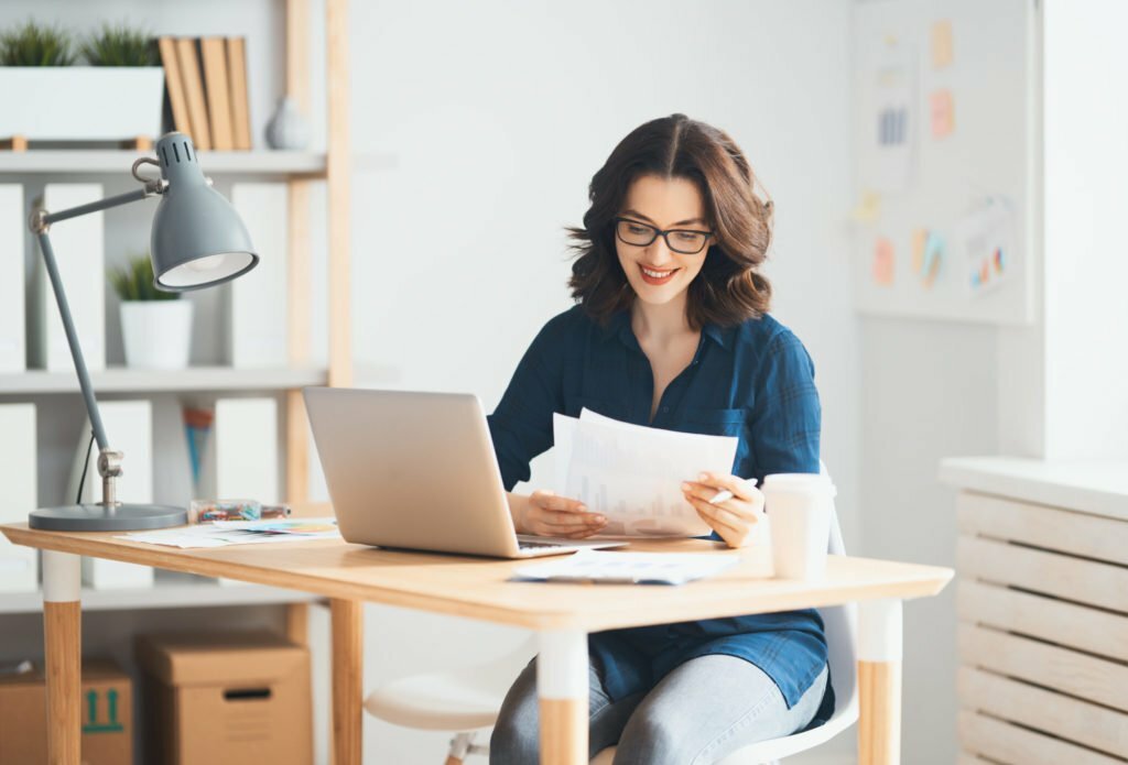 woman working