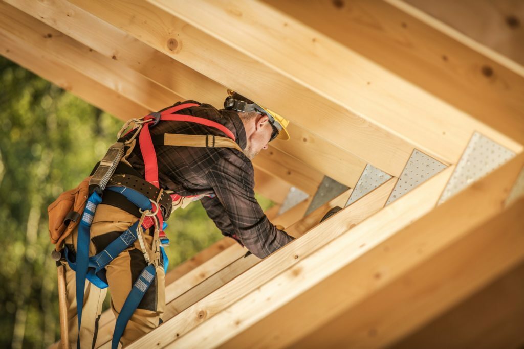 WORKER ON A ROOF