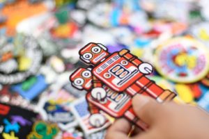 colourful background iron ons craft stickers patches people