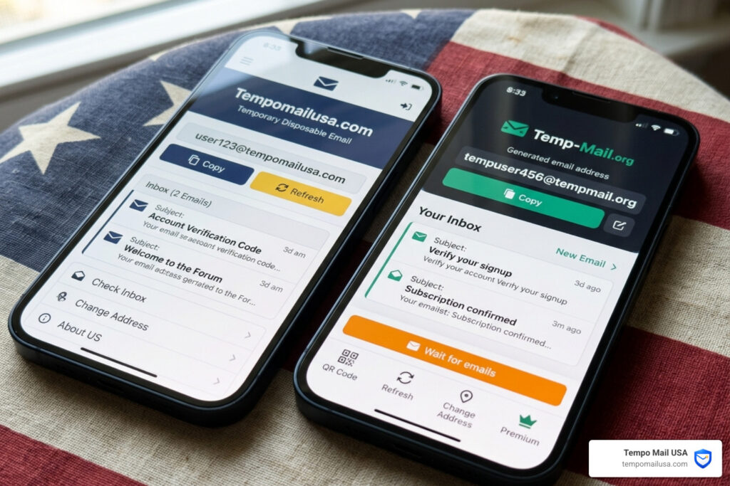 tempomailusa.com vs temp-mail.org disposable email comparison - tempomailusa.com vs temp-mail.org